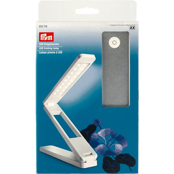 Prym LED foldelampe hvid/slv