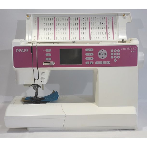 brugt Pfaff Ambition 1,0 symaskine med overtransportør